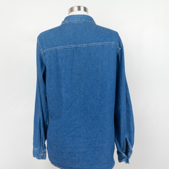 Bobbie Brooks Chambray Button Down M Top - Picture 4 of 8